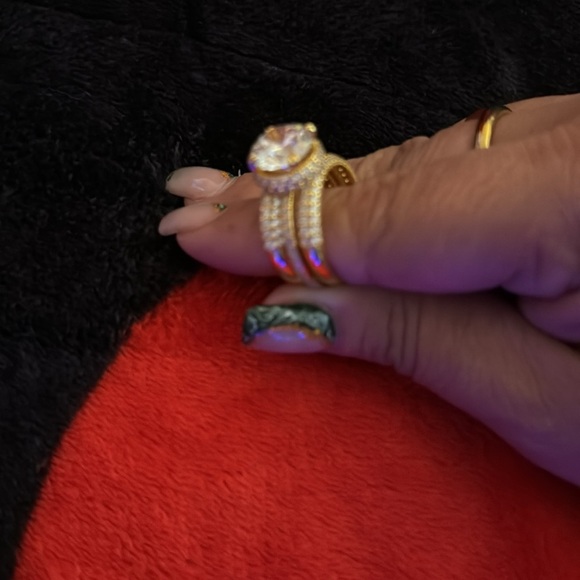 New Radiance by Absolute™ Round Solitaire Pavé 2-piece Guard Ring Set - 835-629 - Picture 4 of 5